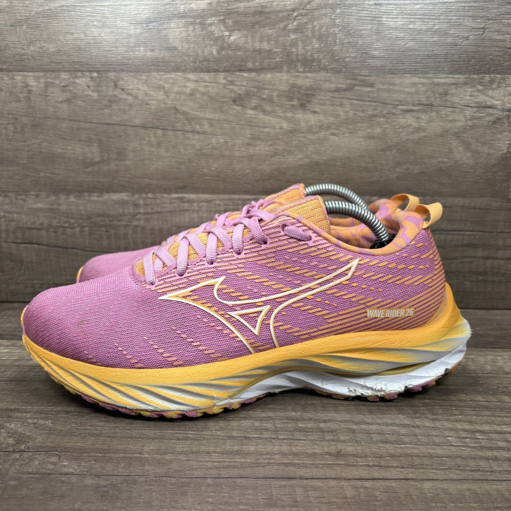 Mizuno Wave Rider 26 Pink Orange Womens US Size 8 411386.6T00 Running Shoes - Picture 3 of 8